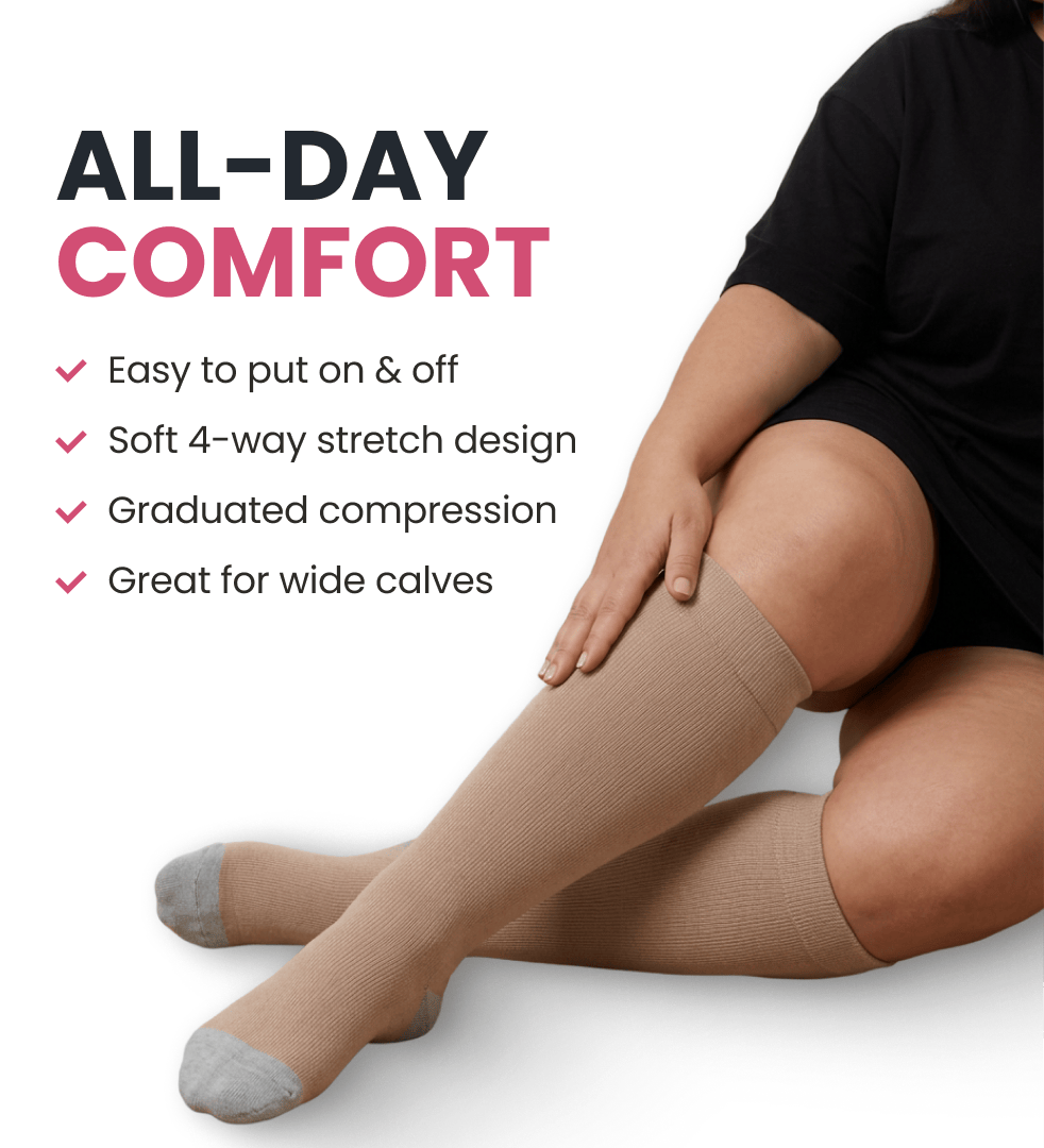 Bamboo Wide Compression Socks