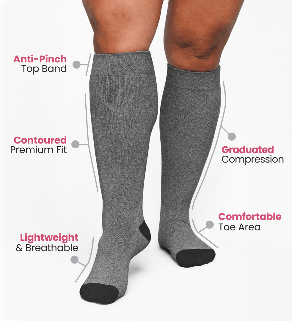Bamboo Wide Compression Socks