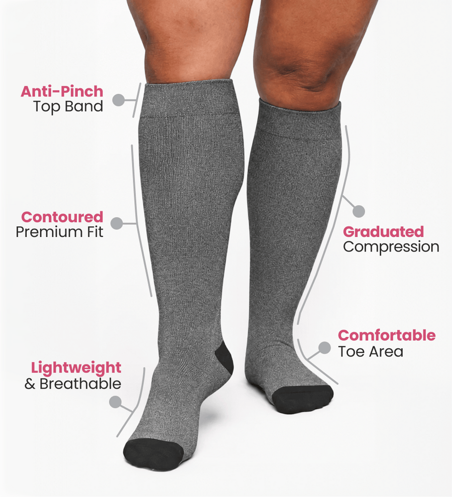 Bamboo Wide Compression Socks