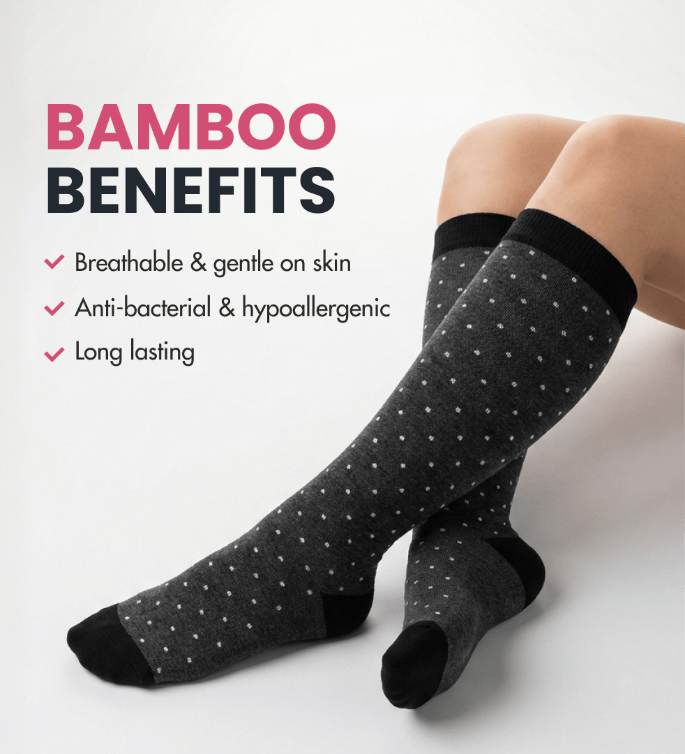 Bamboo Wide Compression Socks